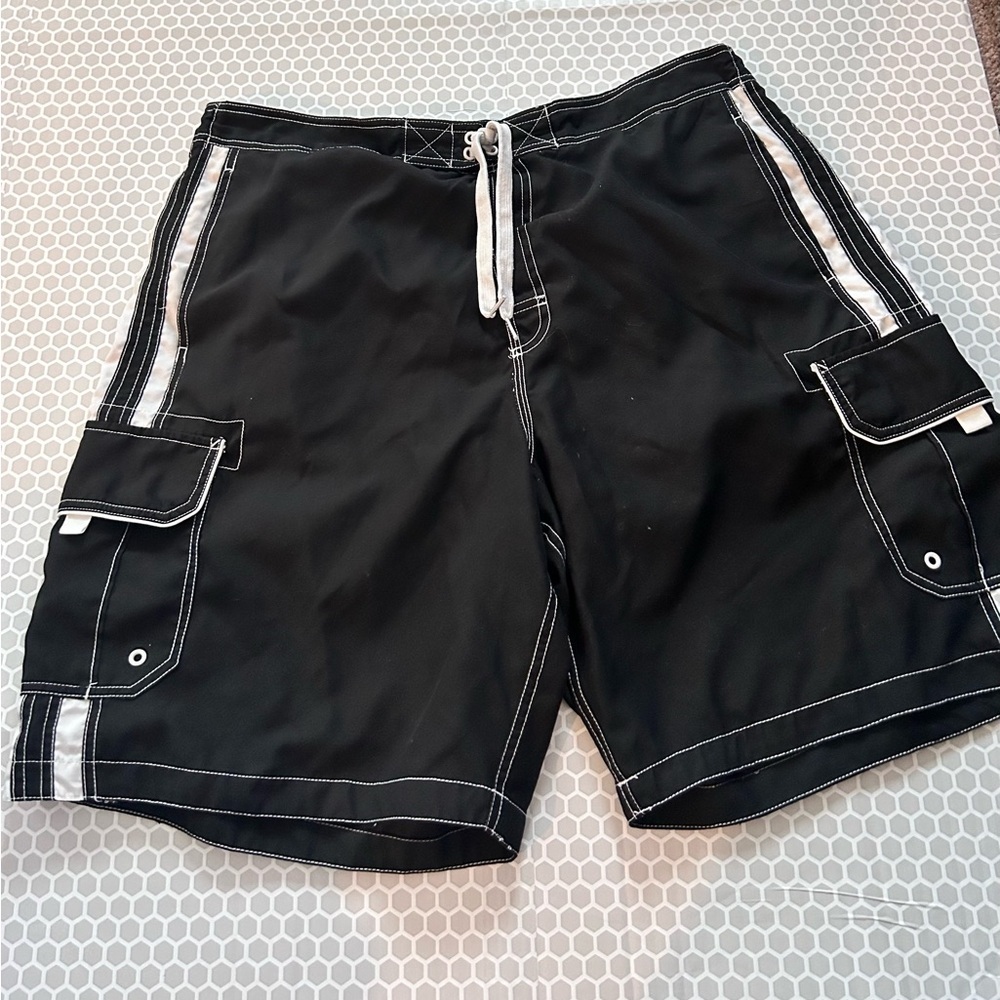 Joe Boxer Black and White Men's Swim Shorts Summer Beach  Summer. Size XXL